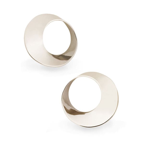 Möbius Twist Earrings © 14K White Gold